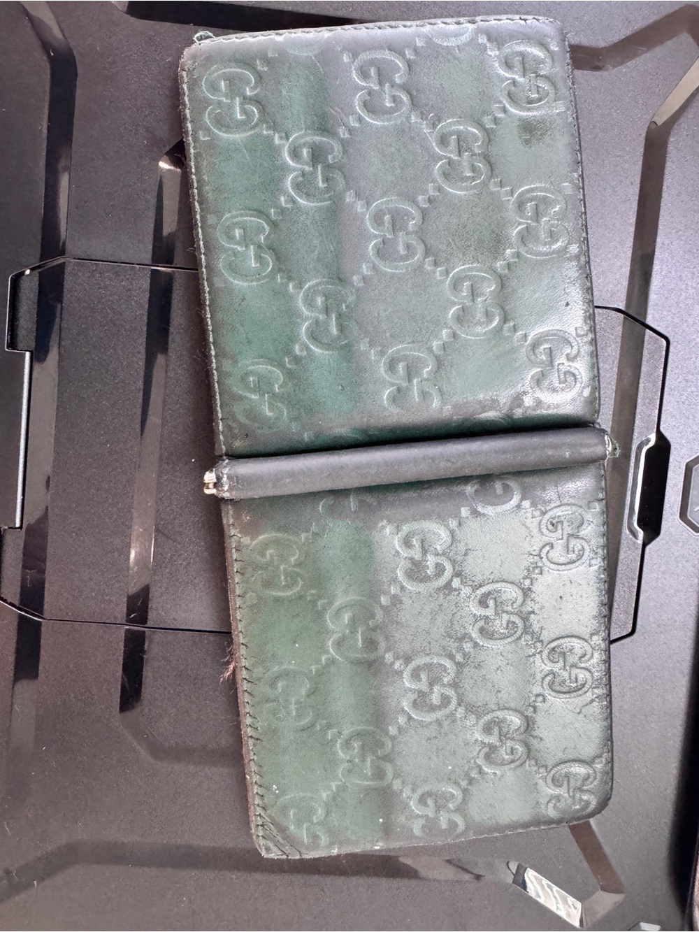 Gucci Men's Green Embossed Leather Wallet - Picture 4 of 6